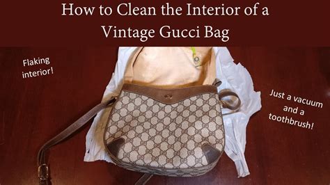 how to clean vintage gucci purse|How to Clean the Flaking Interior of a Vintage Gucci  .